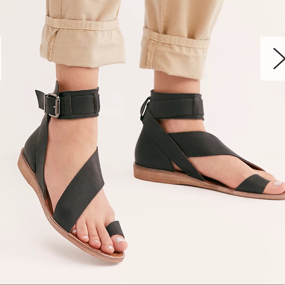 Free People Vale Boot Sandal in Black Size 37